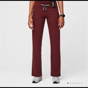 Figs maroon Livingston scrub pants